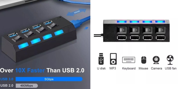 3,90€ για ένα USB Hub με 4 Θύρες USB-A Και Διακόπτες USB-4 – Μαύρο, με παραλαβή από την Idea Hellas και δυνατότητα πανελλαδικής αποστολής στο χώρo σας.Κωδ:230.20534